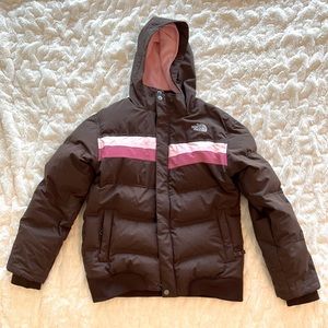 Waterproof North Face fleece lined down snow parka